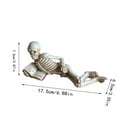 thumbnail image 3 of Skeleton Reading a Book Resin Ornament, Personalized Halloween Craft, Spooky Desktop Decoration, Miniature Collectible for Home, Table or Office Display, 3 of 6