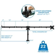 Mount-It! Triple Monitor Desk Mount, Fits 24-32 Monitors, Full Motion Stand, Ergonomic