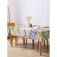 thumbnail image 3 of Easter Rectangle Tablecloth, Spring Rabbit Ears Foot Eggs Floral Wooden Grain Waterproof & StainResistant Tablecloth, Washable Oil-proof Table Cover for Dining/Party/Wedding/Camping/Buffet 54x108 In, 3 of 9