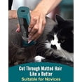thumbnail image 2 of Cat Clippers for Matted Hair, 5-Speed Quiet Cat Grooming kit, Cordless Pet Shaver for Long Hair,Waterproof Pet Hair Trimmer, Pet Clippers for Cats(Green), 2 of 8