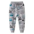 thumbnail image 1 of Odeerbi 2-8 Años Para Niños Pantalias de Azúcar de Algodón Excavador Trabajo Impreso Atletismo Sports Jogger Pantalones Spring Borded Joggers, 1 of 5