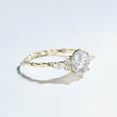 thumbnail image 3 of Cora Jewellery 1.58TCW Unique Oval Moissanite Engagemet Ring For Women, 18K Yellow Gold, 5 US, 3 of 6