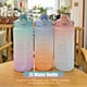 thumbnail image 4 of Botella de agua de 2L con pajita Gran capacidad con asa para viajes deportes al aire libre gimnasio CACAGOO Morado, 4 of 7