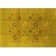 thumbnail image 1 of Ahgly Company Machine Washable Indoor Rectangle Oriental Yellow Industrial Area Rugs, 2' x 4', 1 of 4