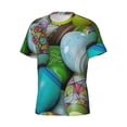 thumbnail image 5 of Vsdgher Easter Egg1 Print Men's Dry Fit Mesh Athletic Shirts Moisture Wicking Tennis T-Shirt Tops, 5 of 9