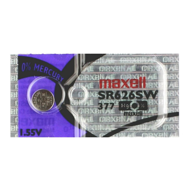1 x Maxell 377 Watch Batteries SR626SW or 376 Battery Walmart