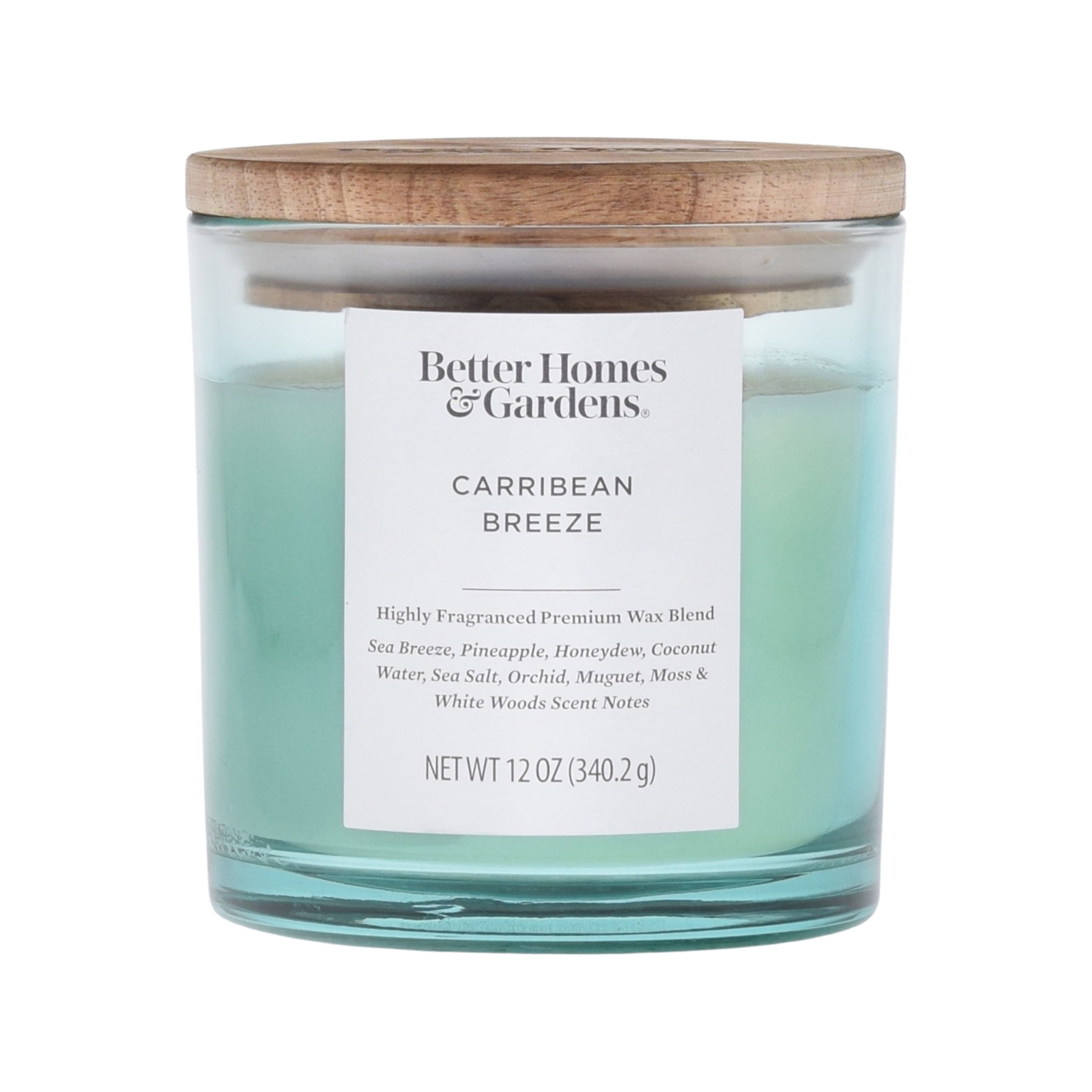 Better Homes & Gardens 12oz Caribbean Sea Breeze Scented 2-Wick Ombre Jar Candle