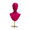 thumbnail image 3 of DOMELAY Mannequin Tête Autoportant Polyvalent Présentoir de Chapeau de Mode Mannequin Tête Chapeau Rouge Rose, 3 of 9