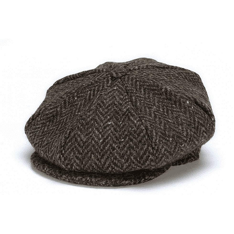 Hanna Hats Irish Tweed Driving Cap for Men's Donegal 8 Piece Wool