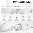 thumbnail image 6 of Wuqi Y2K DVD Buckle Belt for Women Men, 1.5 Inch PU Leather Streetwear Belt for Jeans Cargo Pants, Black White, 6 of 8