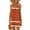 Orange, variant on XWSHYW Womens Dresses Fashion Striped Pattern Crew Neck Holiday Party Dresses Sexy Sleeveless Loose Fit Beach Mid-Length Dress