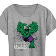 thumbnail image 3 of Marvel Hulk - Smash Through Wall - Women's Short Sleeve Graphic T-Shirt, 3 of 5