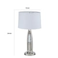 thumbnail image 5 of Danie Table Lamp- 4 Way Switch- Clear Glass Tube- Silver Metal 28 Inch, 5 of 6