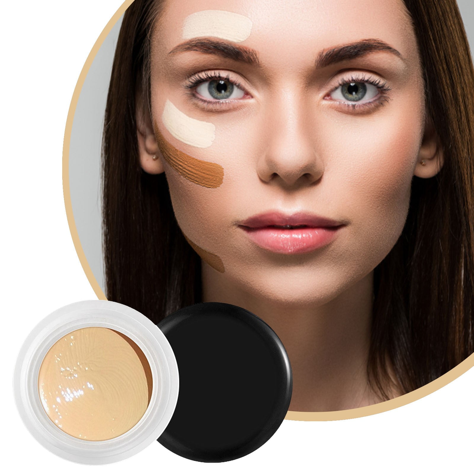 ZHAGHMIN White Concealer for Under Eyes Concealer Conceal Face Spots Acne  Marks Acne Concealment Plate Cover Dark Eye Circles Tear Trough Tattoo  Daily Party Party Gift Cosmetics Milk Concealer Makeu 