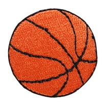 ID 1491 Lot of 2 Basketball Patch Sport Dribble Ball Embroidered IronOn Applique