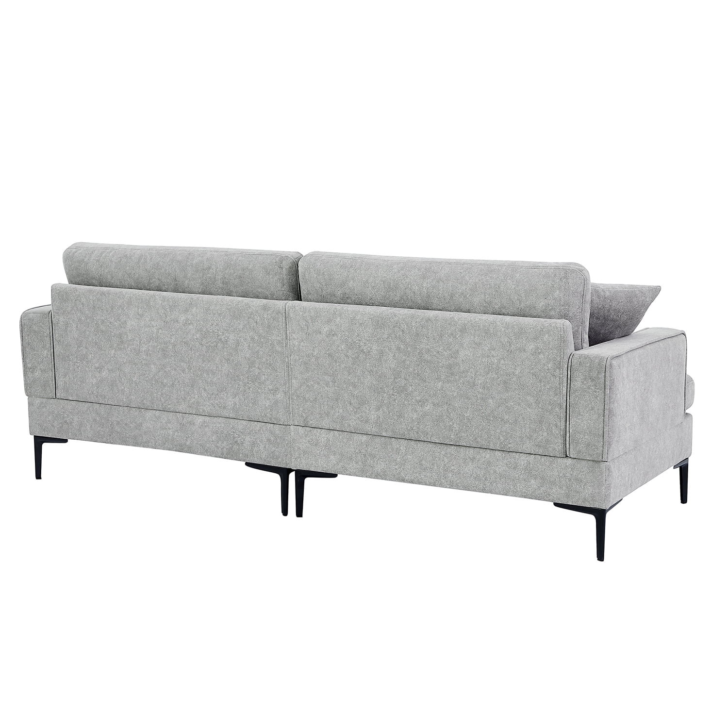 Kadyn Upholstered Modern Loveseat Sofa, Couches with Metal Legs and 2 Pillows, Sofa Couches for Small Spaces, Gray