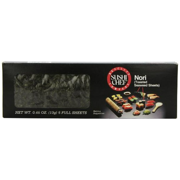 Sushi Chef Nori Toasted Seaweed Sheets Case of 6 0.45 oz. Walmart