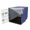thumbnail image 3 of Nautical Dog Crate Cover, Ocean Theme Swimming Fishes Pattern Underwater Life Marine Elements, Easy to Use Pet Kennel Cover for Dogs, 35" x 23" x 27", Blue Violet Multicolor, by Ambesonne, 3 of 6