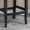 thumbnail image 6 of Charcoal Counter Stools | Button-Tufted Aesthetic, Wingback Draft Shield | Sturdy Rubberwood Construction | Ideal for Home Use, 6 of 7