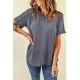 thumbnail image 2 of Women's Casual Plain Gray Crew Neck Tee - [ZhiHiMeRi] | (US 18-20)2XL, 2 of 9