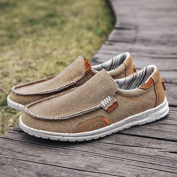 Zapatos casuales para hombre, zapatos de lona transpirables, mocasines, nuevos zapatos vulcanizados para hombre, zapatos cómodos para caminar al aire libre, zapatillas de deporte para hombre (28 cm)