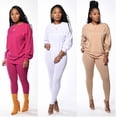 thumbnail image 4 of Ropa sexy y caliente para mujer, pantalones deportivos de manga larga de color sólido populares para otoño e invierno, 4 of 5