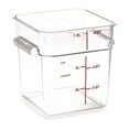 thumbnail image 3 of Carlisle 1195307 8.75 in. x 8.75 in. x 9 in. 8 quart Plastic Squares Polycarbonate Food Storage Container - Clear, 3 of 4
