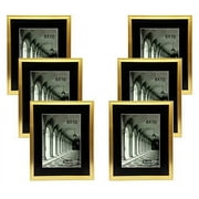 Studio 500 Clean Cut 1-Opening 8 X 10" and 5 x 7" Goldtone Picture Frames, 6-Count