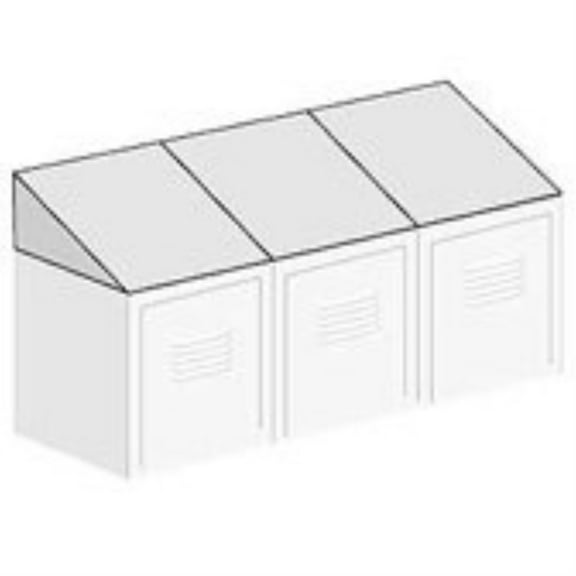 Salsbury Industries 77752TN Sloping Hood - for up to (3) 12 Inch Wide and 12 Inch Deep Metal Lockers - Tan