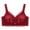 32-Wine, variant on YWDJ Push up Bras for Women Plus Size Padded Back Closures Sleep Bras No Underwire Comfy Bras Wide Strap Full Coverage Hollow Lounge Bras Padded Plus Size Lace Comfy Bras Wrap Comfortable Bras Green M