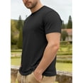 thumbnail image 5 of Dwellite Mens Pullover T Shirts Basic Short Sleeve Lightweight Tshirt Casual Crew Neck Solid Shirts for Men Black M, 5 of 6