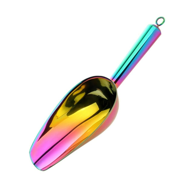 Pala de acero inoxidable para hielo, para fruta seca, barra, cocina, práctica y colorida Vistoso