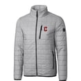 thumbnail image 2 of Men's Cutter & Buck Gray Cleveland Guardians Big & Tall Rainier PrimaLoft- Eco Insulated Full-Zip Hoodie Puffer Jacket, 2 of 3