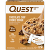 (3 pack) Quest Protein Bar, Chocolate Chip Cookie Dough Flavored, 21g Protein, Gluten Free, 4 Count