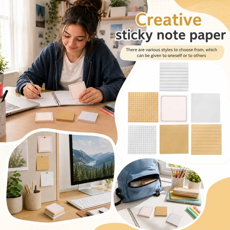 Title: White Sticky Notes Small 3X3 Inch Memo Pads for To-Do List and Grocery List Notepad for Students Teachers and Office Workers 1 Pack