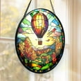 thumbnail image 3 of Hot air Balloon Above a Colorful Autumn Forest Suncatcher Indoor/Outdoor Stained Glass Window Hanging Handmade Suncatchers Decoration for Home Garden Christmas Party Wedding Housewarmin, 3 of 6