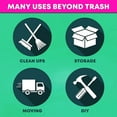 thumbnail image 3 of 55 Gallon Trash Bags, Heavy Duty Outdoor Garbage Bags (60 Count) for Waste, Lawn and Leaf ,1.5 Mil, 3 of 12
