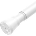 thumbnail image 2 of PYAN-Tension Curtain Rod for Windows 45 to 77 Inch, Adjustable Expandable Spring Curtain Rods No Drilling, Non Slip Curtain Rod for Bedroom Doorway Closet Door, White, 2 of 3