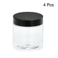 thumbnail image 3 of Uxcell 4oz/ 120ml Round Jars with Black Screw Top Lid Plastic Clear 4pcs, 3 of 5