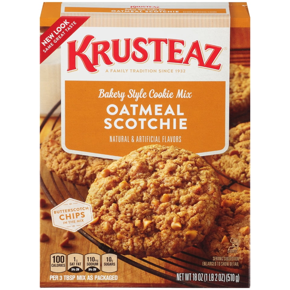 Krusteaz Bakery Style Cookie Mix, Oatmeal Scotchie, 18Ounce Box