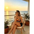 thumbnail image 5 of Women's U Scoop Double Strap Athletic Tank Top, Geometric Print Quick Dry Sun Protection Beach Workout Vest, 5 of 5