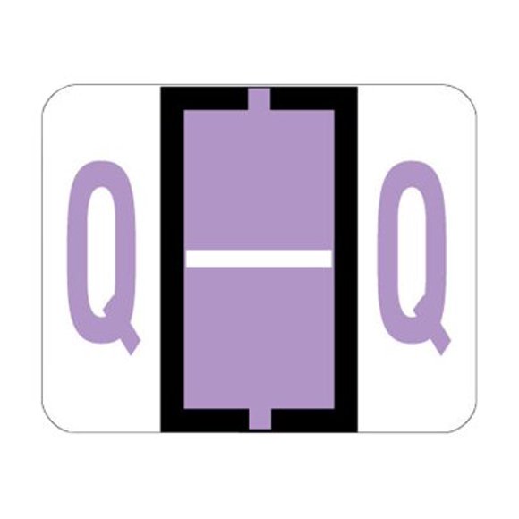 Smead BCCR - Languette Auto-Adhésive - Pré-Imprimée : Q - Lavande (Lot de 500)
