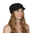 thumbnail image 1 of Top Headwear Glitter Sequin Square Newsboy Hat - Negro TOP HEADWEAR Sombrero de periódico, 1 of 2