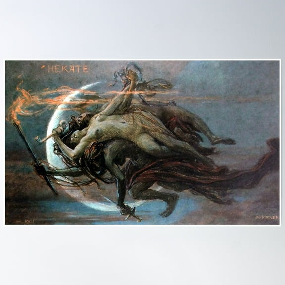 Hecate - Maximilian Pirner Poster Wall Art, Modern Wall Decor, 8x12 UNFRAMED