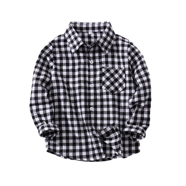 Conjunto de otoño para bebé niña Honeeladyy, camisa a cuadros, chaqueta de manga larga con solapa y botones, camisas, abrigos, tops de otoño, abrigo de otoño para niño de 4 a 5 años.