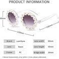 thumbnail image 2 of lunettes De Soleil Sweet Daisy (cuadro Transparente, Verres Bleu Rose) Pour Femmes Et Hommes Cadre Rond Fleur Lunettes Decorativos Uv400 Lunettes B, 2 of 5