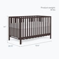 thumbnail image 3 of Dream On Me Synergy Wave 5-in-1 Convertible Crib, Chocolate Chip, 3 of 9