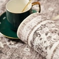thumbnail image 5 of Washable Oriental Hallway Runner Rug - 3x12 Rugs for Living Room Soft Carpet for Bedroom Kitchen Waterproof Floral Distressed Indoor Stain Resistant Non-Shedding Floor Carpets (Beige, 3X12), 5 of 11