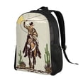 thumbnail image 2 of Fotbe Vintage Cowboy Riding Horse Mochila de Viaje para Laptop, Mochila Ejecutiva Delgada y Resistente 15.6", 2 of 8