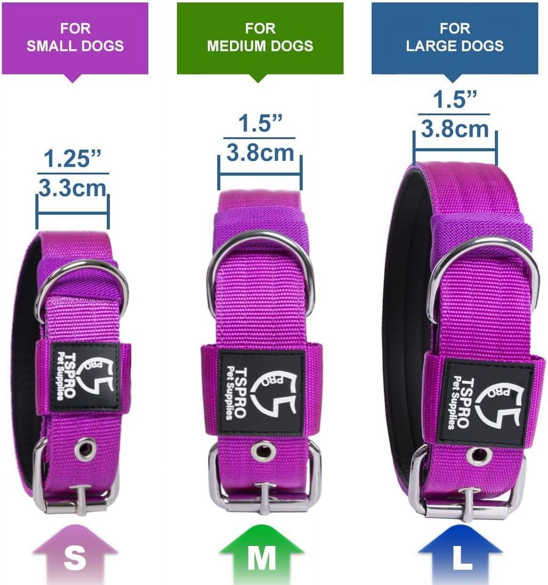 TSPRO Tactical Dog Collar 1.5" Heavy Duty, Camo Pink, Large photo 3